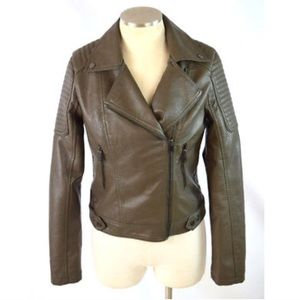 Women’s Ci Sono brown leather jacket!